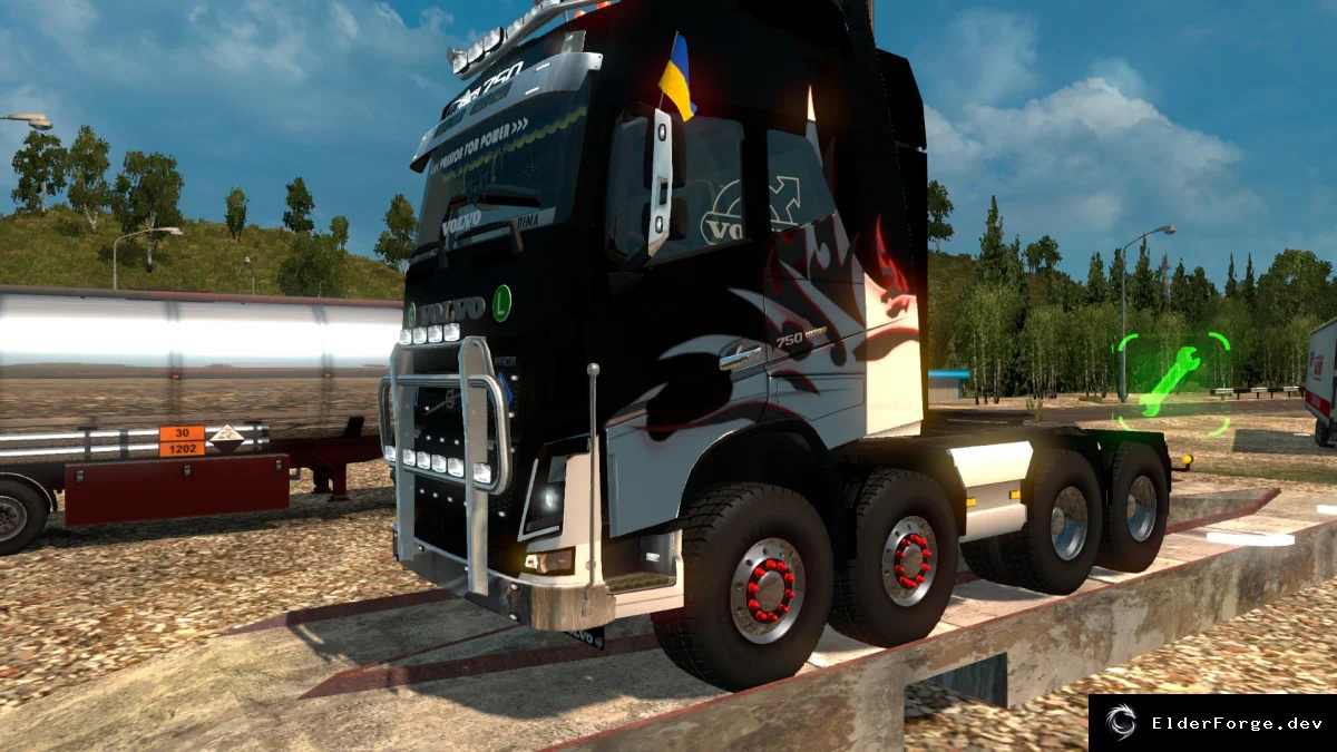 Обложка мода: VOLVO FH16 2012 8x8 monstrik – повышенная проходимость для Euro Truck Simulator 2