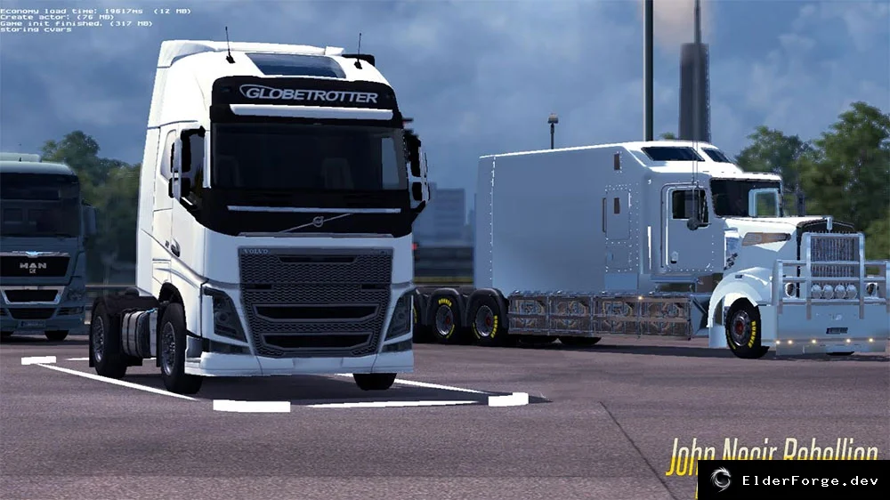 Обложка мода: Volvo FH16 2012 – новый 4‑осный прицеп для Euro Truck Simulator 2