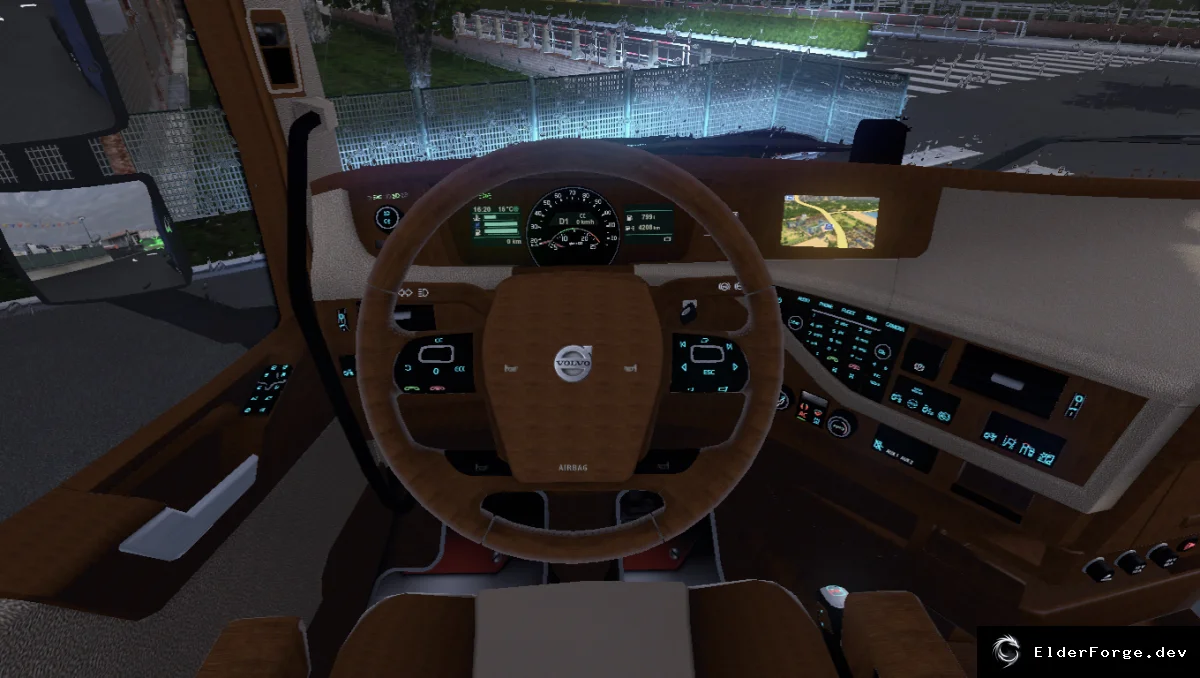 Обложка мода: Volvo FH16 2012 – новый интерьер и приборная панель для Euro Truck Simulator 2