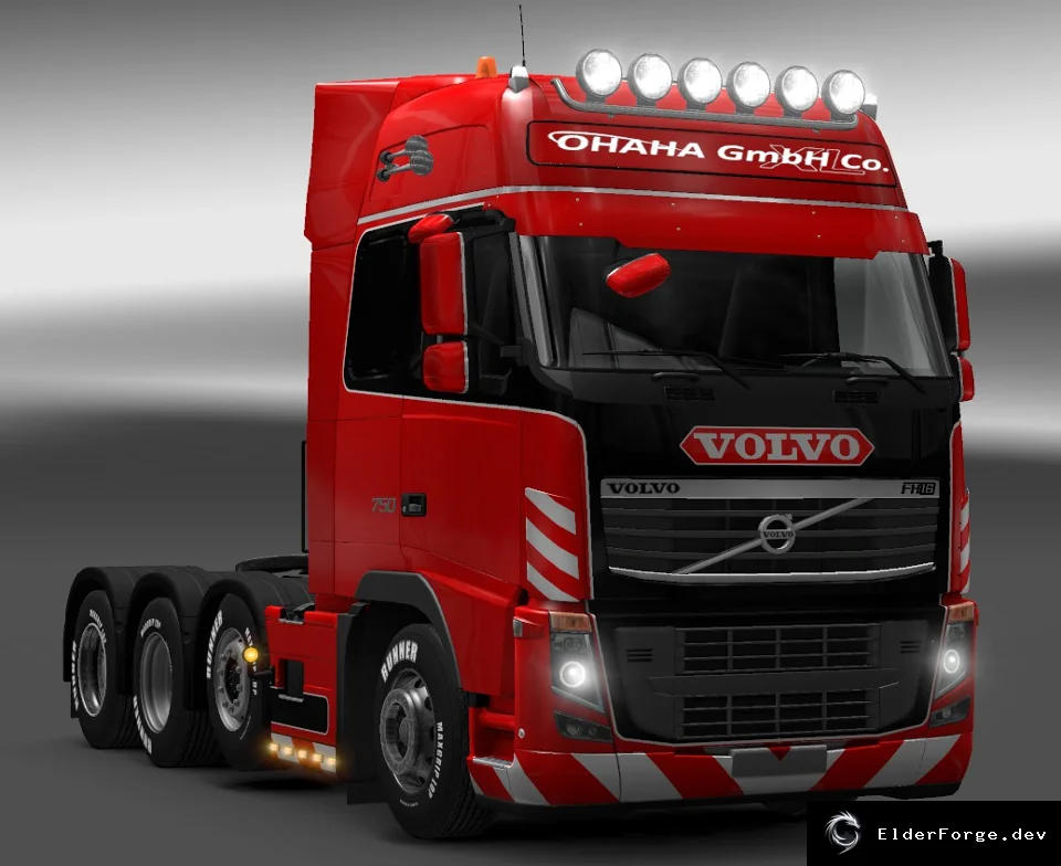 Обложка мода: Volvo FH16 Classic Heavy Duty Addon – 8×4/8×8 шасси для Euro Truck Simulator 2