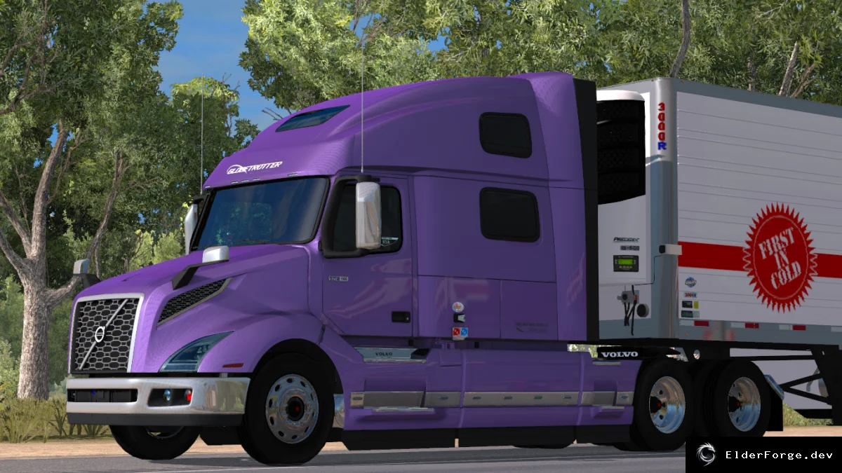 Обложка мода: Volvo VNL 2018 – американский грузовик в трафике Euro Truck Simulator 2