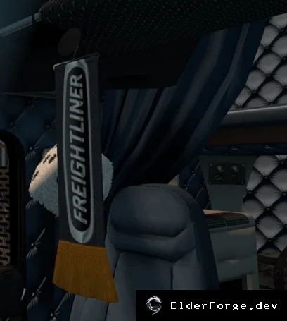 Обложка мода: Вымпел Freightliner для Euro Truck Simulator 2 – DLC Cabin Accessories