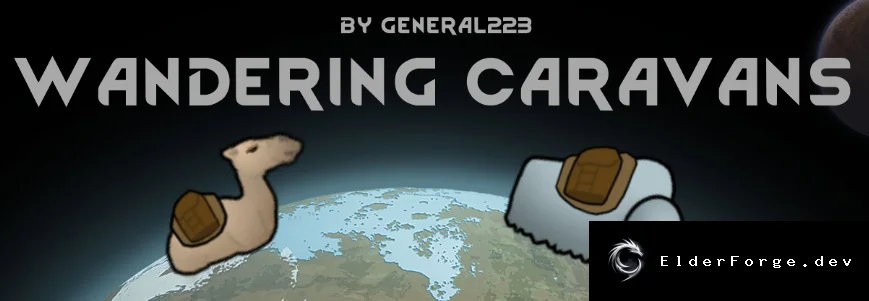 Wandering Caravans – случайные караваны с ценными запасами для RimWorld