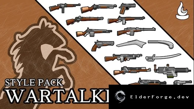 Wartalker Stylepack – стильные скины для оружия в RimWorld