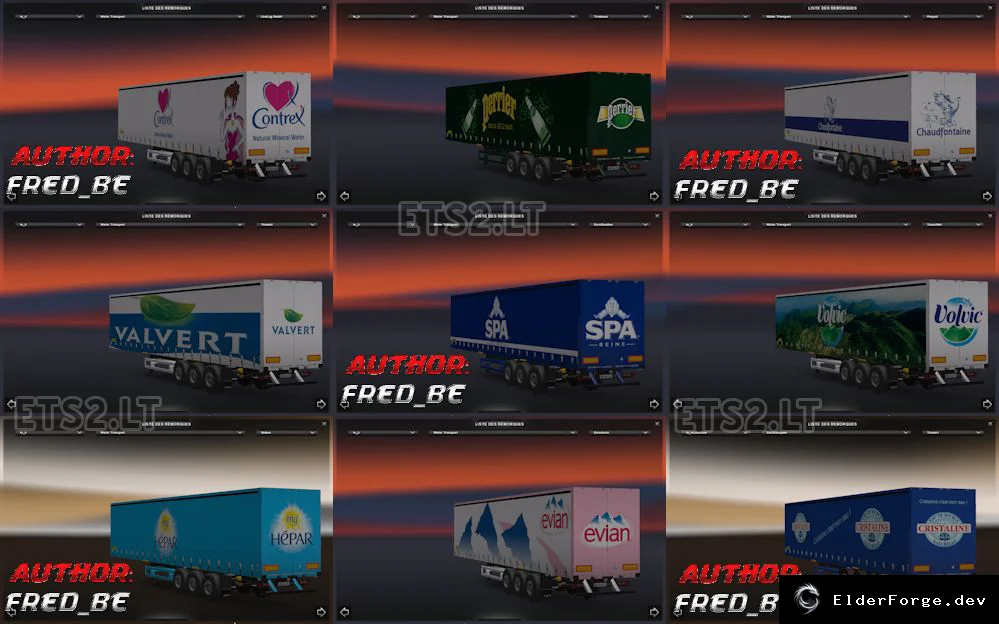 Обложка мода: Waters Transport – набор прицепов для Euro Truck Simulator 2