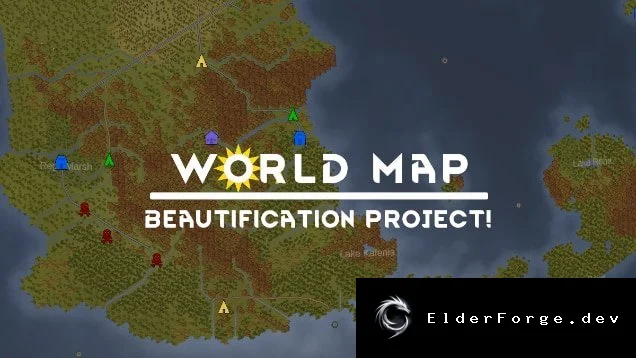 World Map Beautification Project – Улучшенный внешний вид карты мира в RimWorld