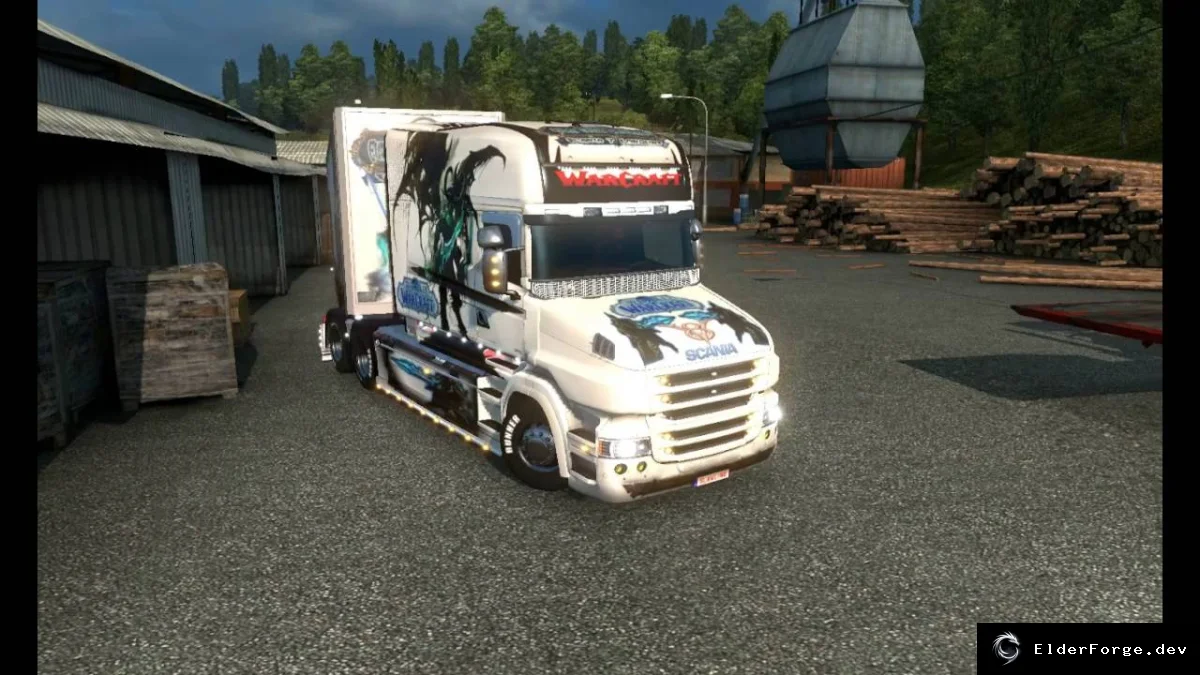 Обложка мода: World of Warcraft скины для Scania T и автономного прицепа в Euro Truck Simulator 2