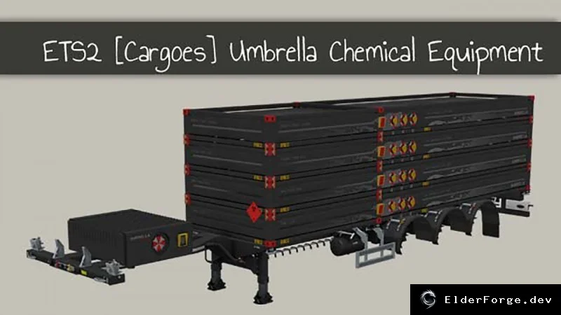 Обложка мода: Химический прицеп Umbrella для Euro Truck Simulator 2 – новый груз 24 т
