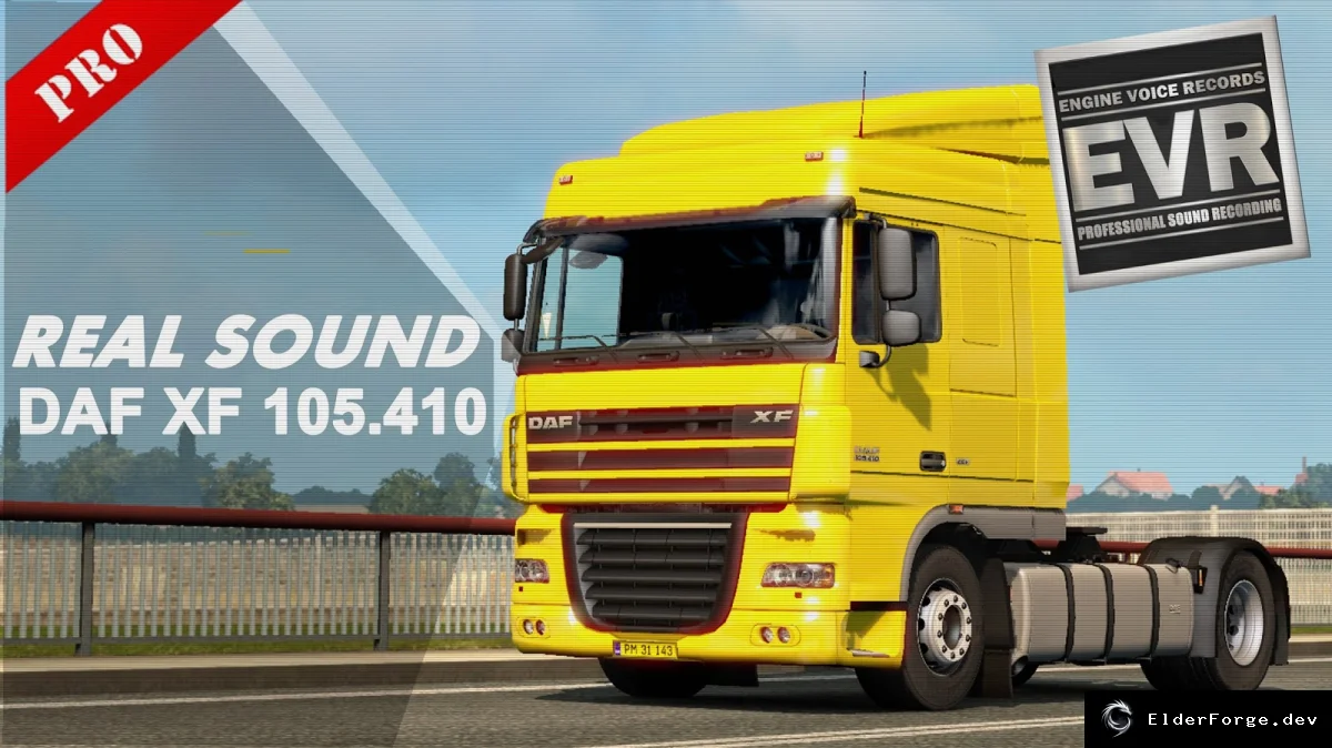 Обложка мода: Звук для DAF XF 105.410 v1.1 – реалистичные аудио в Euro Truck Simulator 2