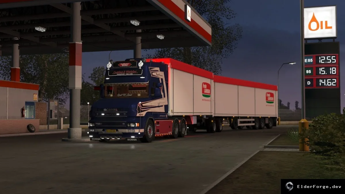 Обложка мода: Звуки V8 двигателей для Scania T и R&amp;S 4 серии в Euro Truck Simulator 2