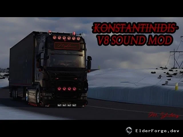 Обложка мода: Звуковой мод Konstantinidis V8 для Euro Truck Simulator 2 – реалистичные звуки R950