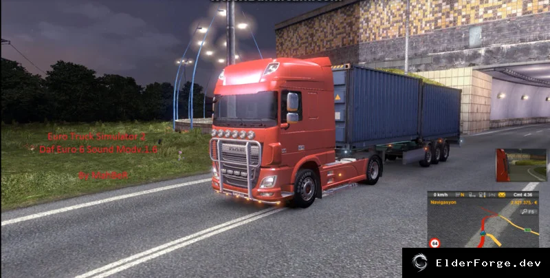 Обложка мода: Звуковой пакет DAF Euro 6 для Euro Truck Simulator 2 (ETS2)