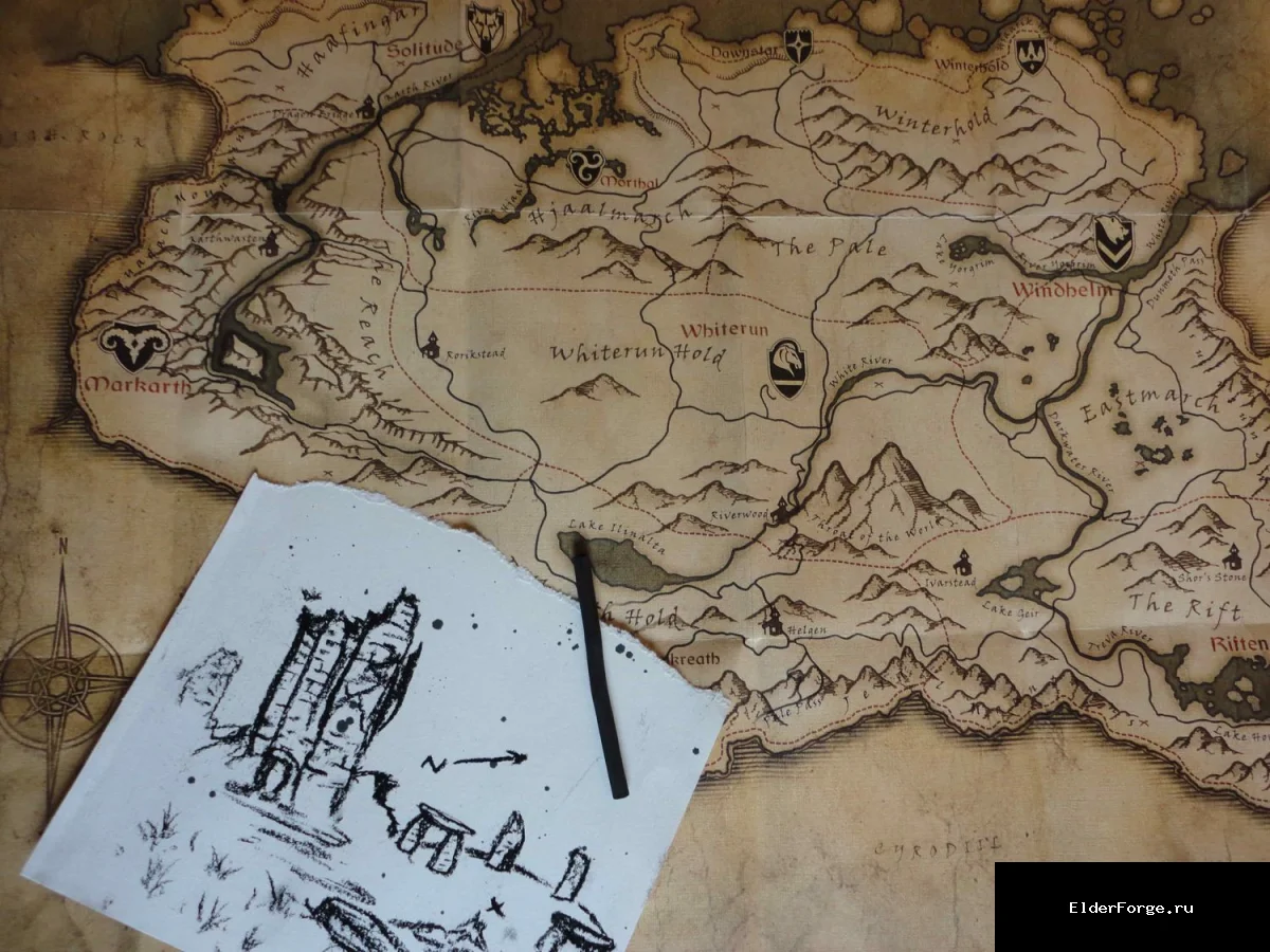 Обложка мода: 13 новых карт сокровищ для Skyrim Legendary Edition – охота за тайниками