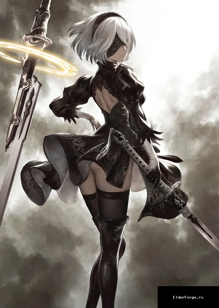 Обложка мода: 2B Idle LE — анимация бездействия из NieR:Automata в Skyrim