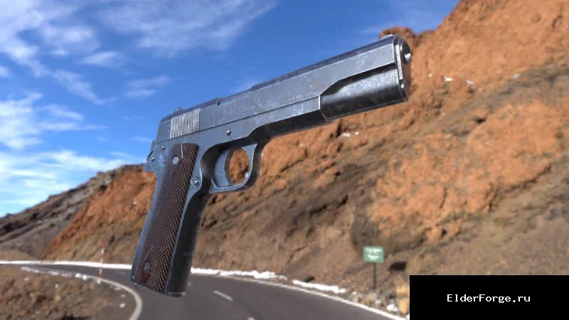 Обложка мода: .45 Auto Pistol (Colt M1911) – оружие из Fallout New Vegas для Fallout 4
