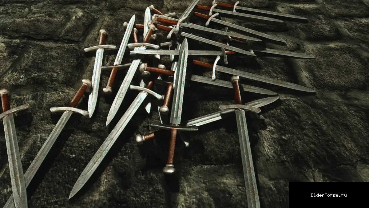 Обложка мода: 4K Steel Dagger Replacer – улучшенный стальной кинжал для Skyrim SE/AE