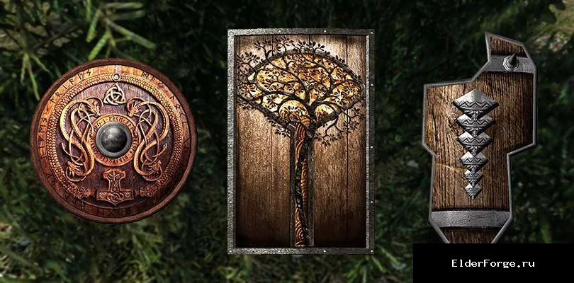 Обложка мода: 80 уникальных щитов для Skyrim SE‑AE – полный набор MW Shields Pack от Mikle009