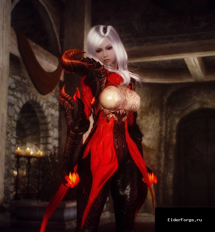 Обложка мода: Адская броня из Blade &amp; Soul для Skyrim Legendary Edition – стильный набор для любого персонажа