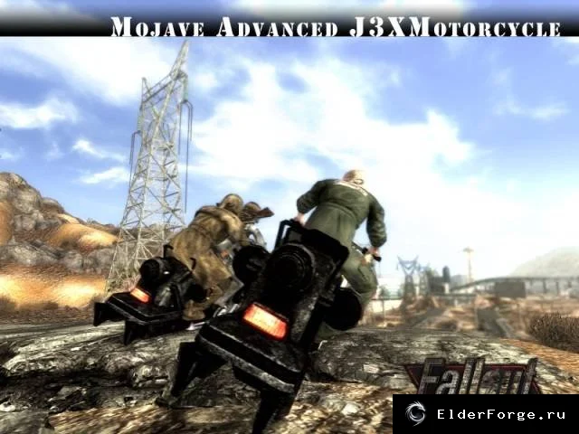Обложка мода: Advanced J3X Motorcycle для FNV: Свобода передвижения по пустоши