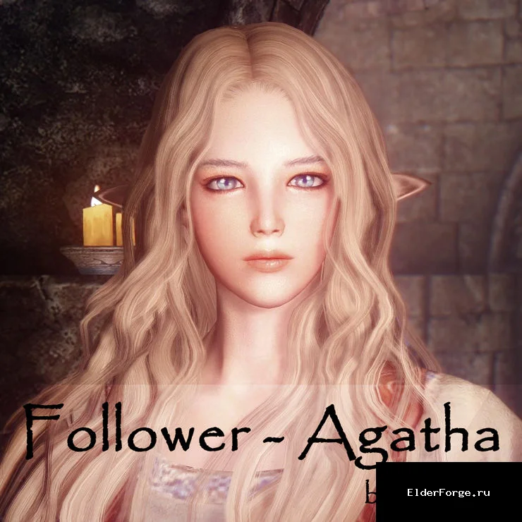 Обложка мода: Агата — новая лучница‑двойной кинжальщица для Skyrim SE-AE