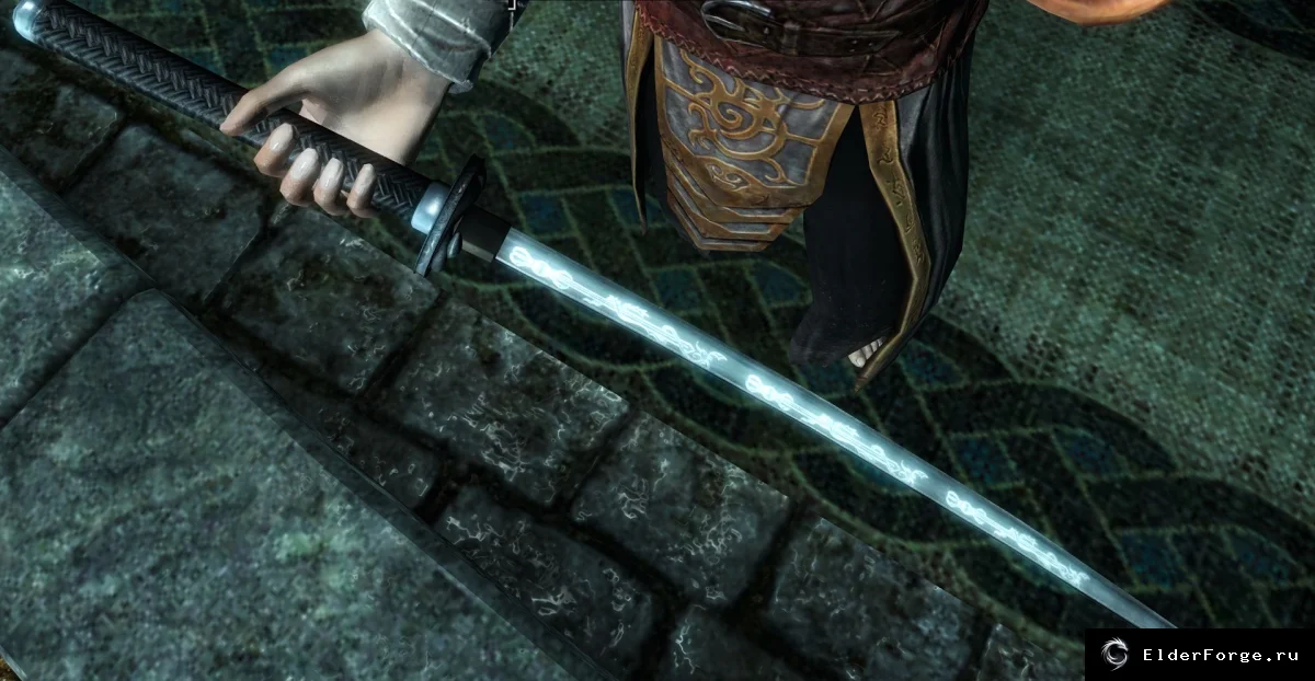 Обложка мода: Акавирская катана для Skyrim LE — оружие в стиле Акавира