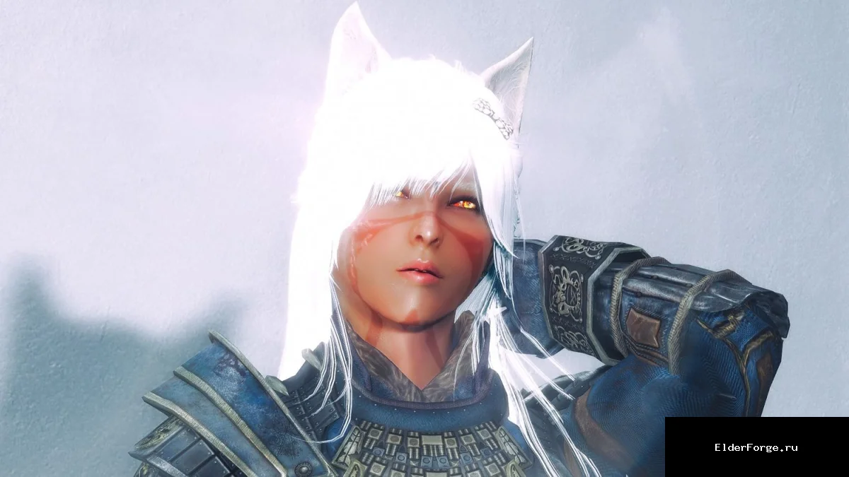 Обложка мода: Аматерасу – огненный Redguard‑компаньон для Skyrim LE с возможностью брака