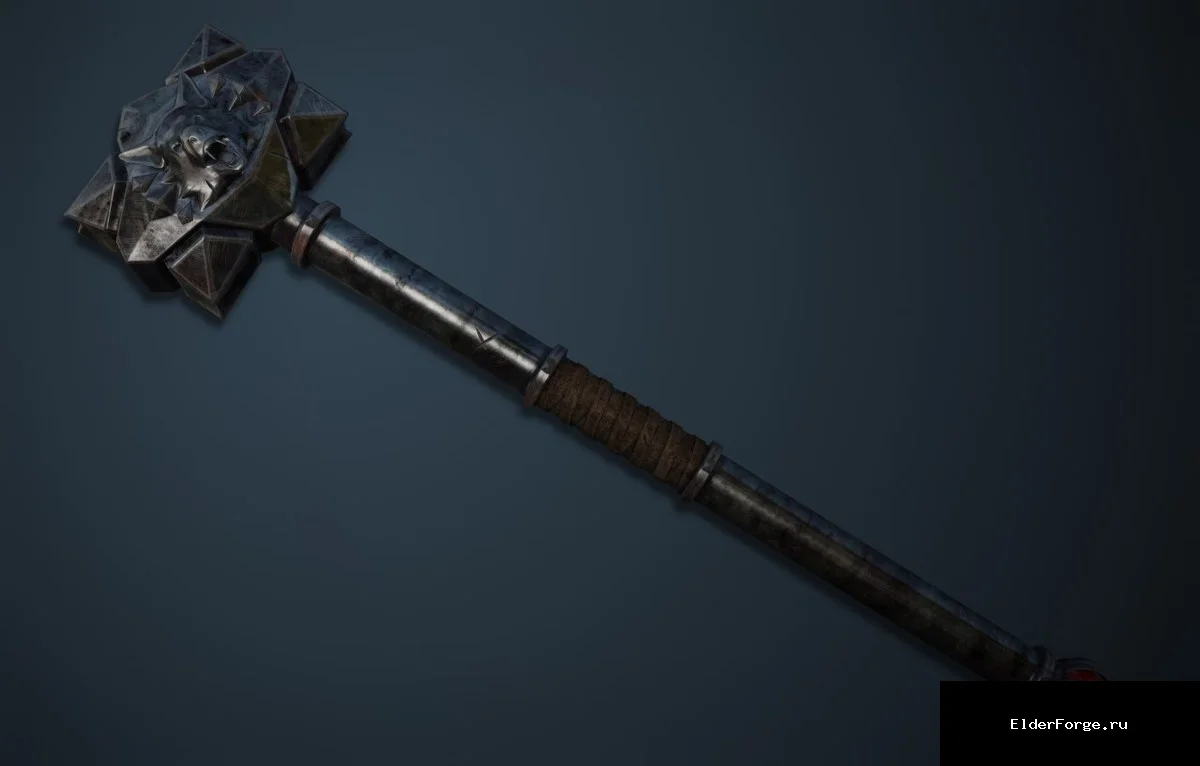 Обложка мода: Amsvartner Warhammer LE — двуручный молот Амсвартнер для Skyrim LE