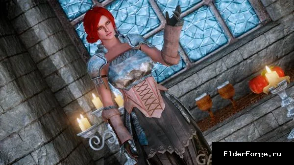 Обложка мода: Ангельская воительница – женская броня и мечи для Skyrim SE/AE