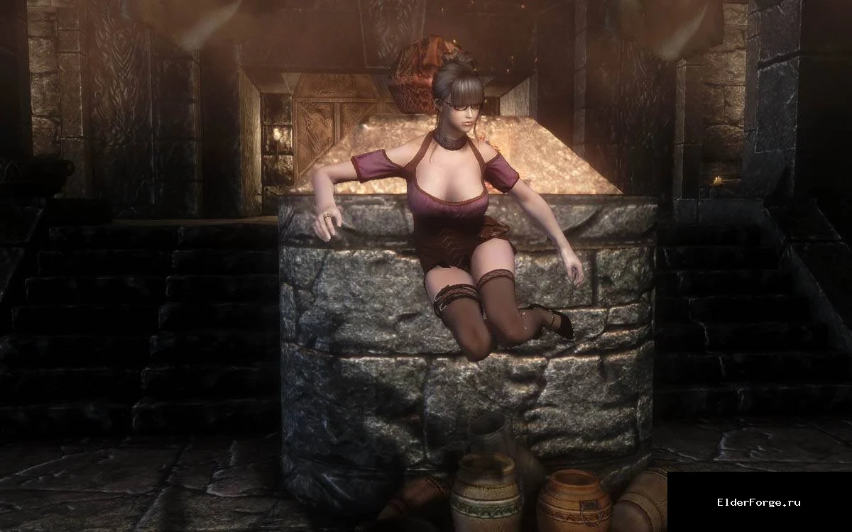 Обложка мода: Анимация прыжка для женских персонажей в Skyrim Legendary Edition