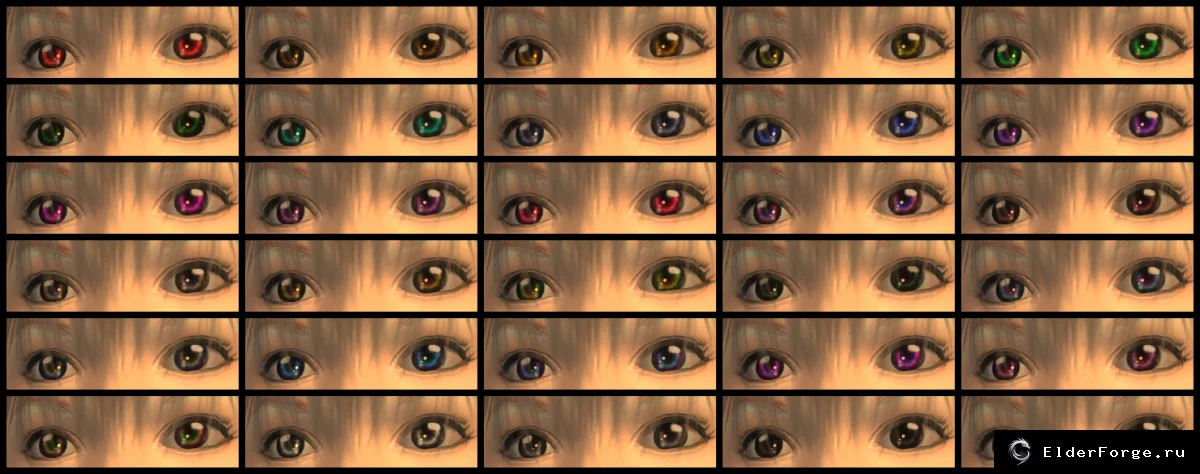 Обложка мода: Anime Eyes для Oblivion — 30 аниме-стилей глаз для всех рас