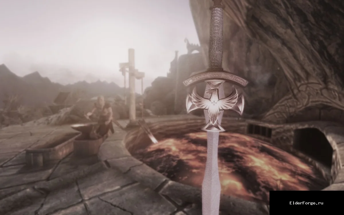 Обложка мода: Ари Джармр – новый одноручный меч для Skyrim LE с текстурами 1K/2K