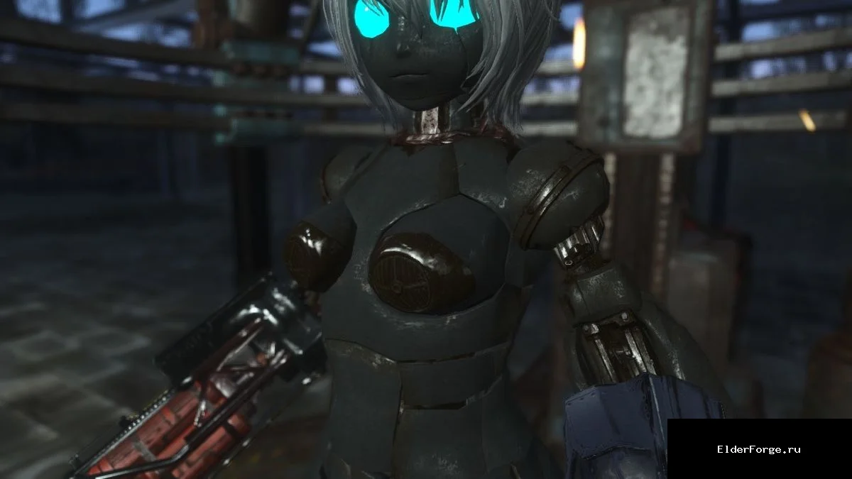 Обложка мода: Assaultron Combatron – новые детали и оружие для автоматронов в Fallout 4