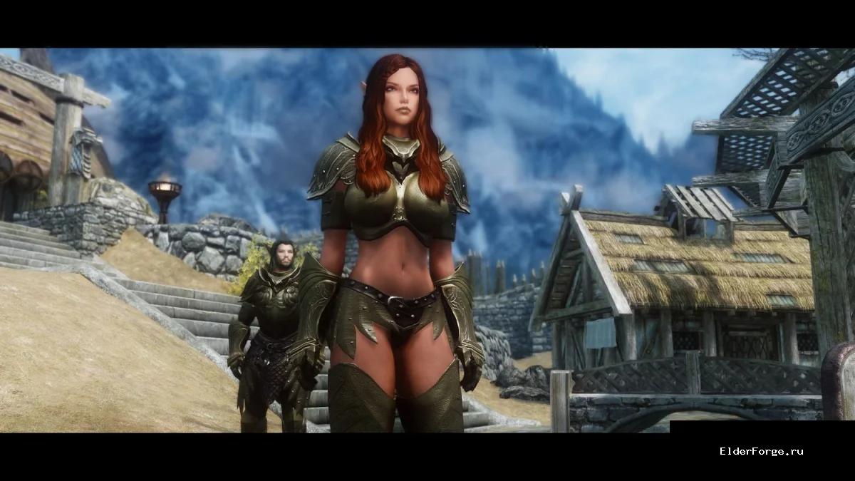 Обложка мода: Аурэлла — норд-эльфийка‑компаньон для Skyrim Legendary Edition