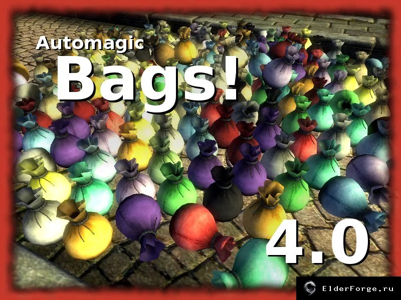 Обложка мода: Automagic Bags — умные сумки для инвентаря Oblivion, автосортировка и хранение