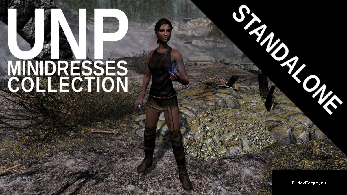 Обложка мода: Автономные мини‑платья для UNP в Skyrim LE – крафт и новые модели