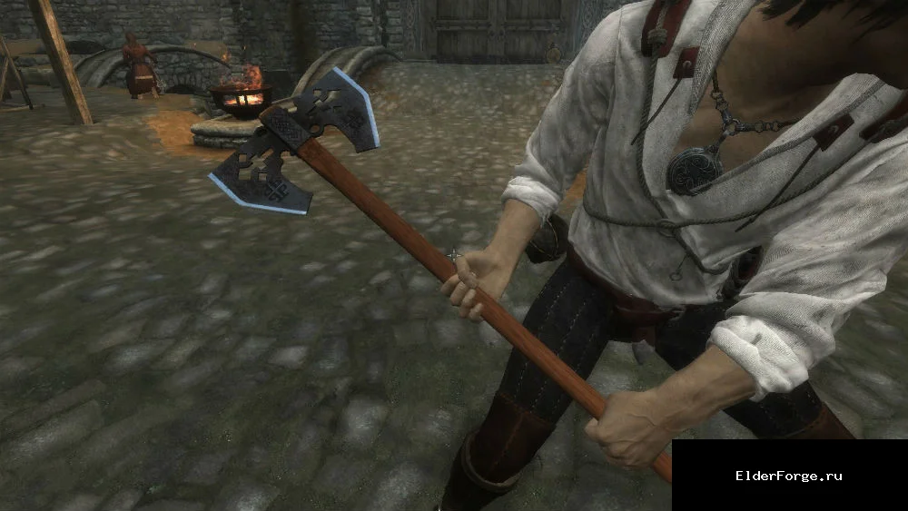 Обложка мода: Axe Zoltan LE — топор Золтана из Ведьмака 3 для Skyrim LE