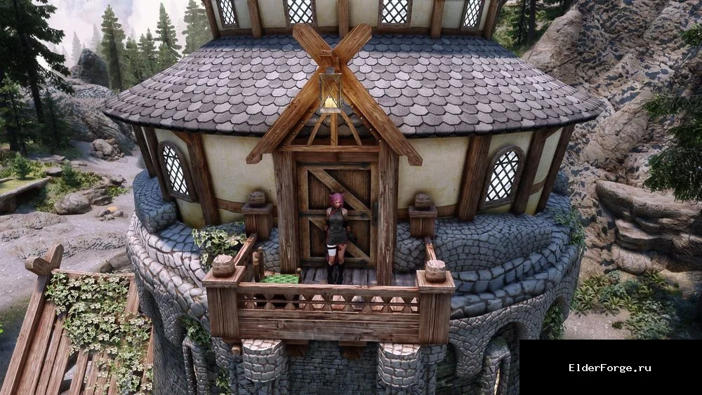 Обложка мода: Башня волшебника Миреле Бисмат – уютный дом для магов в Skyrim SE‑AE