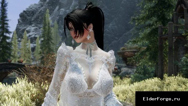 Обложка мода: BDO Снежный комплект (женский) для Skyrim SE – лёгкая броня и SMP
