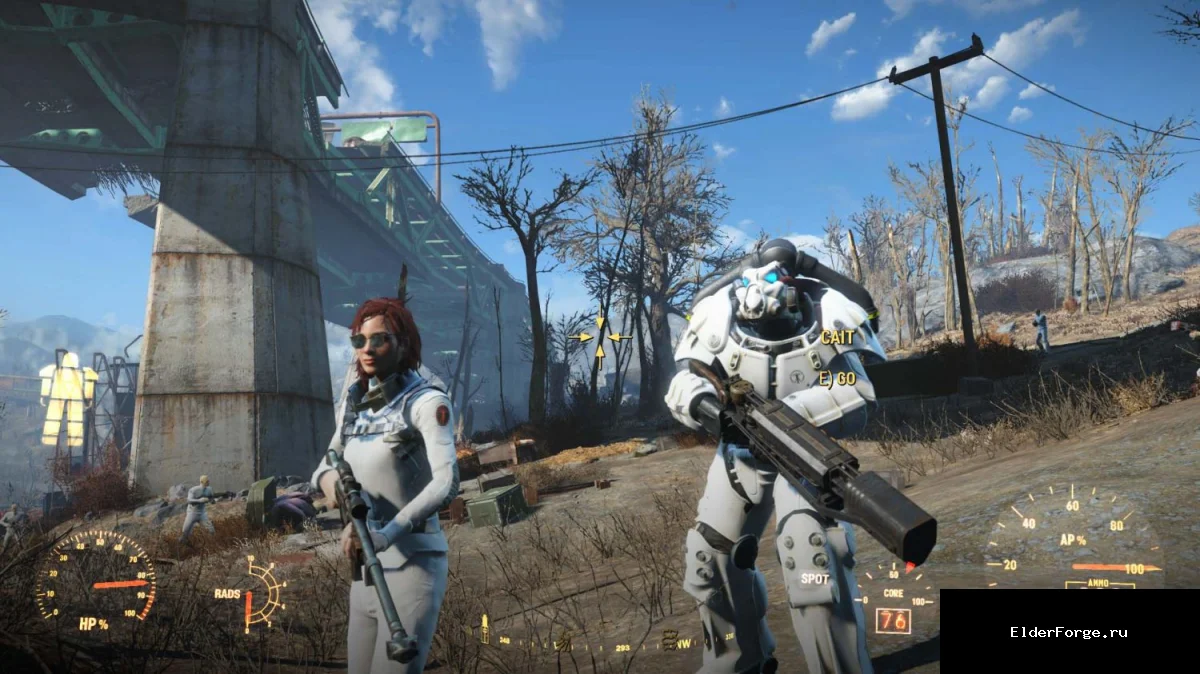 Обложка мода: Белая броня синтов — косметический мод для Fallout 4