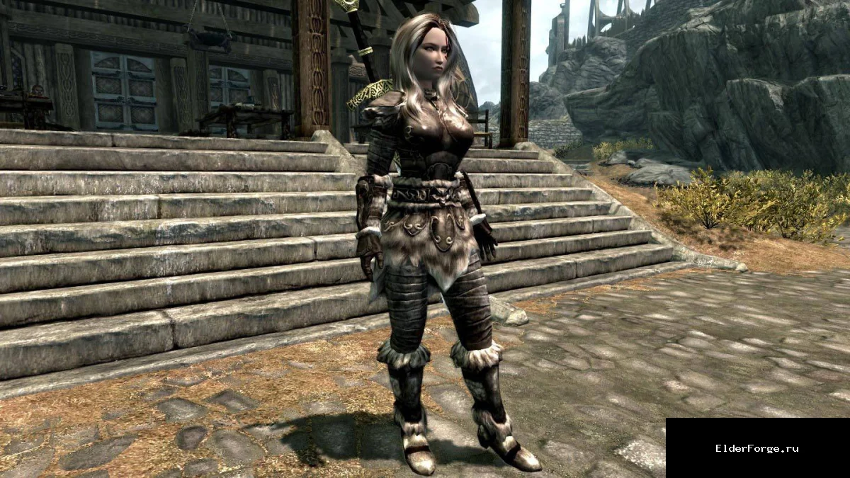 Обложка мода: Белая броня волка для Skyrim LE – чистый ретекстур