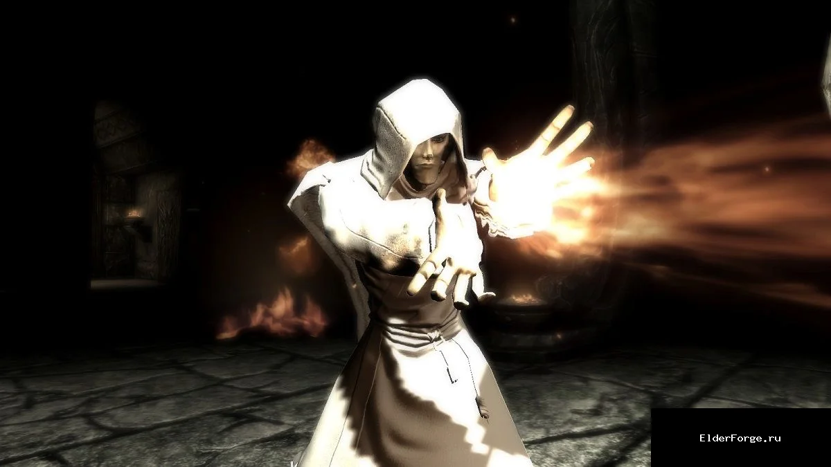 Обложка мода: Белая роба мага для Skyrim LE – стильный наряд волшебника