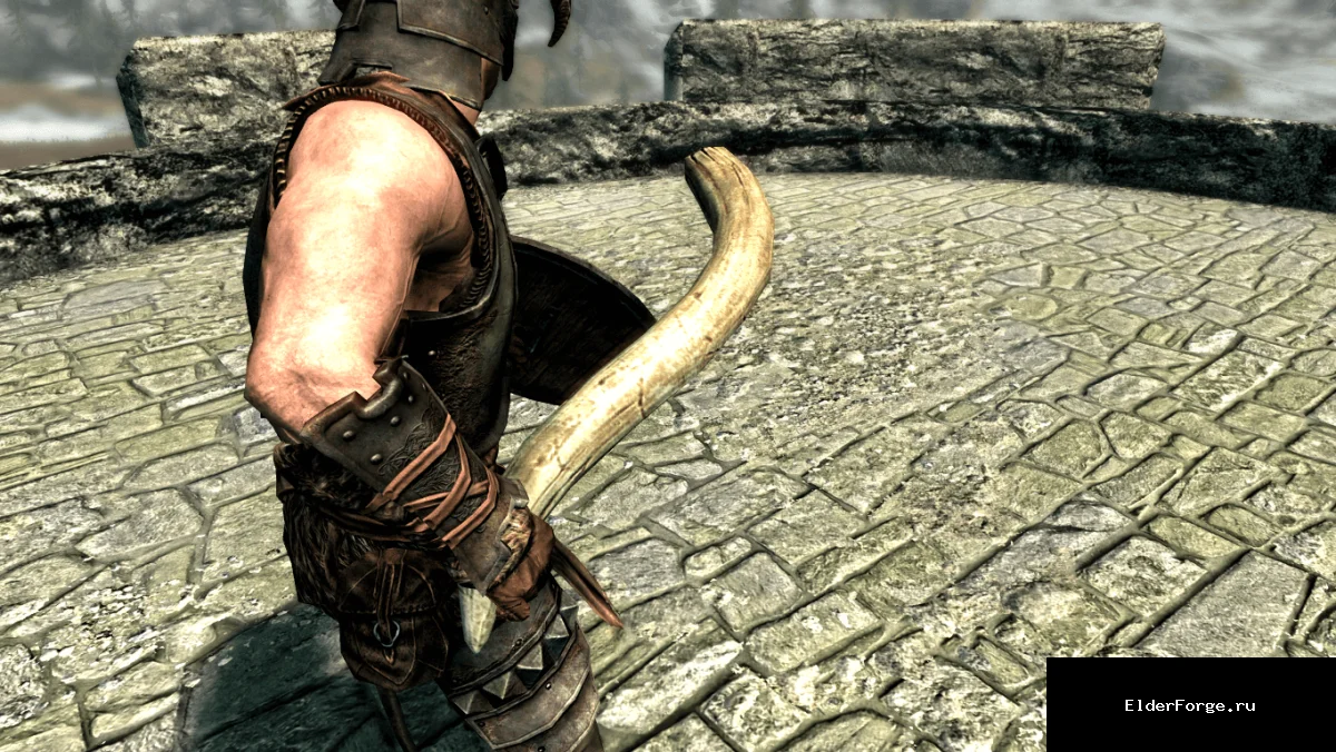 Обложка мода: Бивень мамонта — новое оружие для Skyrim SE/AE