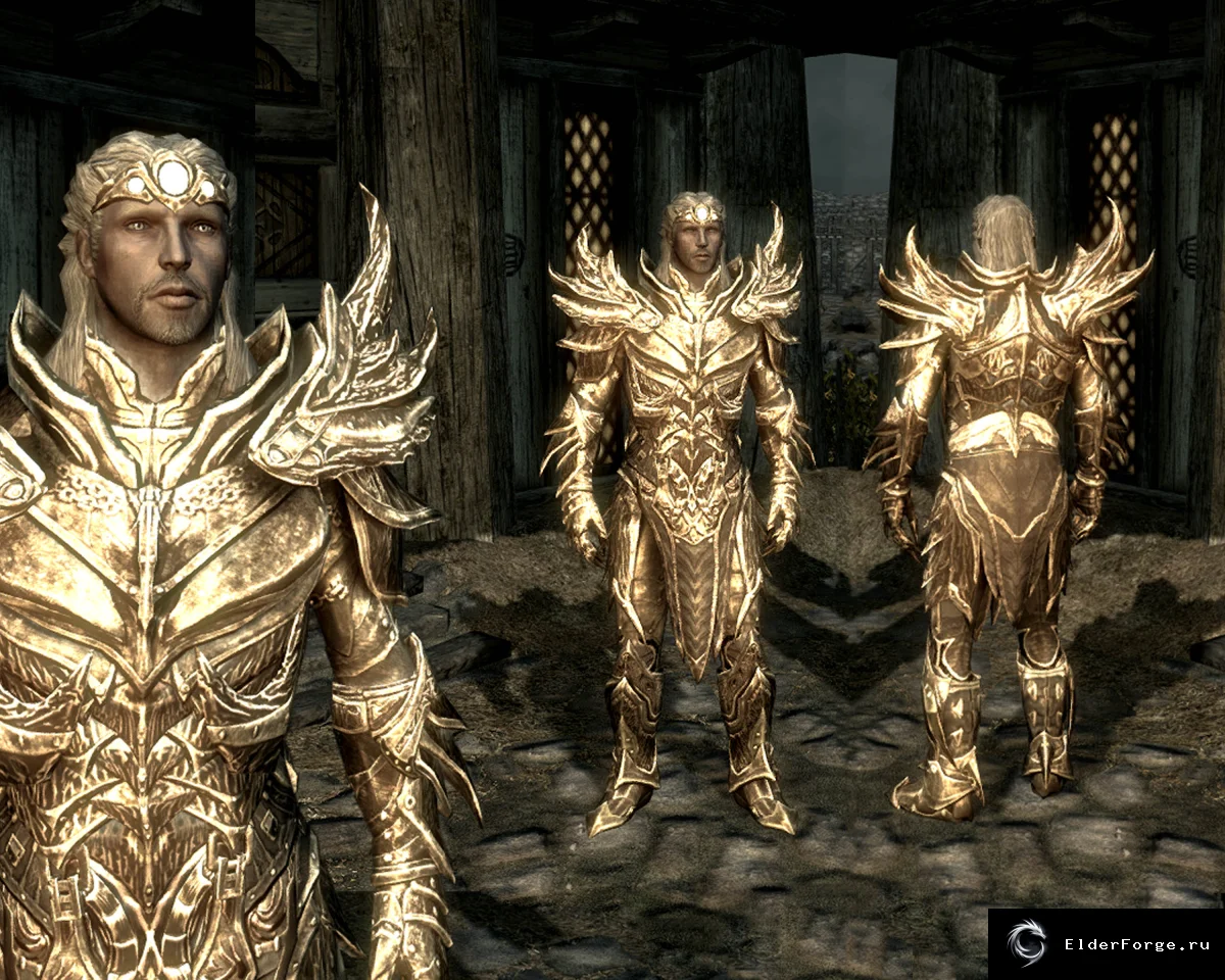 Обложка мода: Благословенный доспех для Skyrim LE – светлая броня для праведных героев