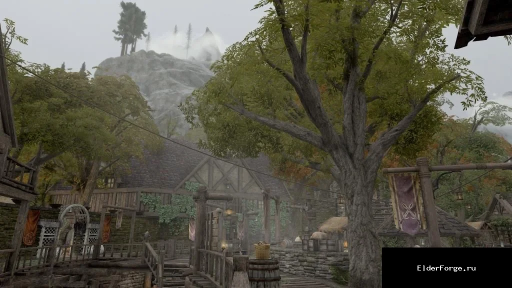 Обложка мода: Blubbo Aspen Replacer – новые детализированные деревья в Рифтене для Skyrim SE‑AE