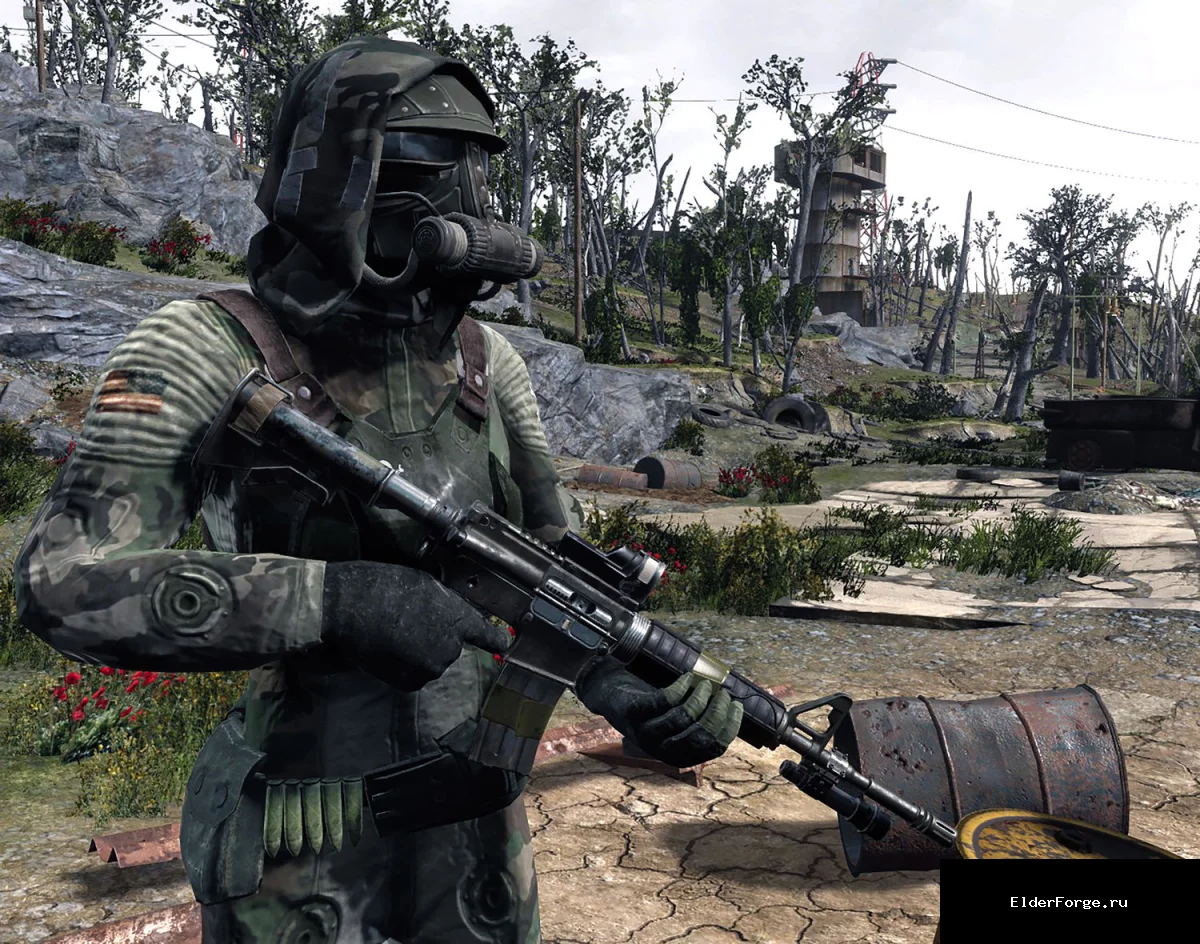 Обложка мода: Боевая броня Хазмат для Fallout 4 – комплект женской и мужской экипировки