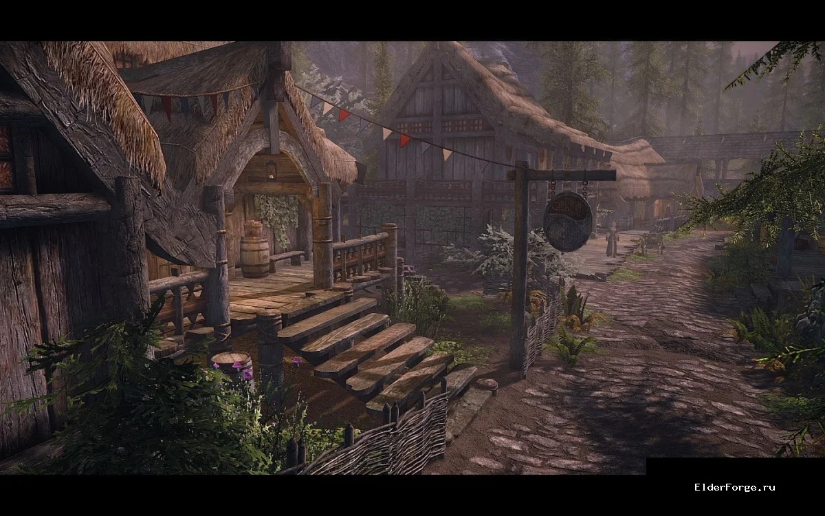 Обложка мода: Более зелёный Ривервуд — улучшенный ландшафт для Skyrim LE