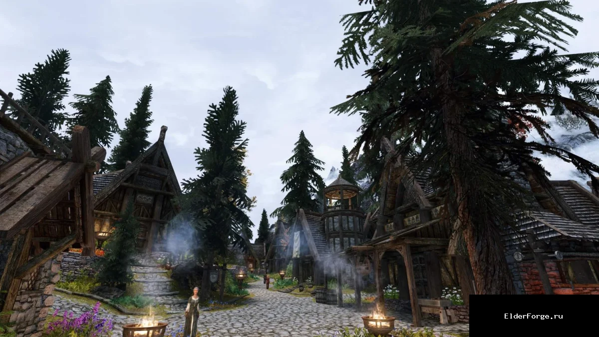 Обложка мода: Больше деревьев в Вайтране — улучшенный вид для Skyrim SE