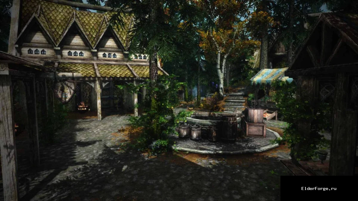Обложка мода: Больше растительности в Вайтране – улучшенный вид города для Skyrim LE