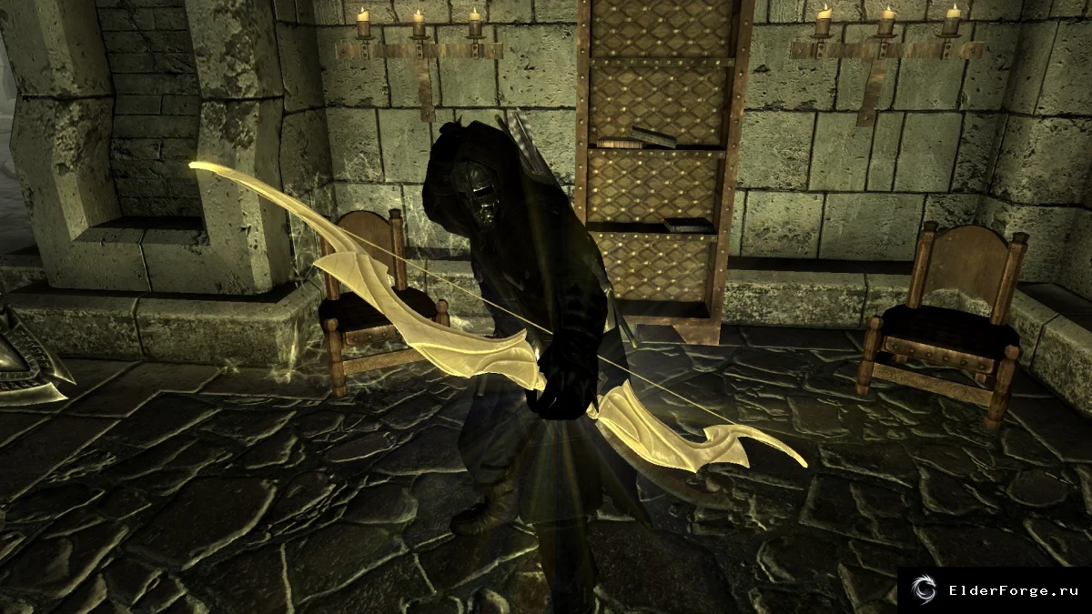 Обложка мода: Божественный лук Ауриэля для Skyrim LE — эпическое оружие