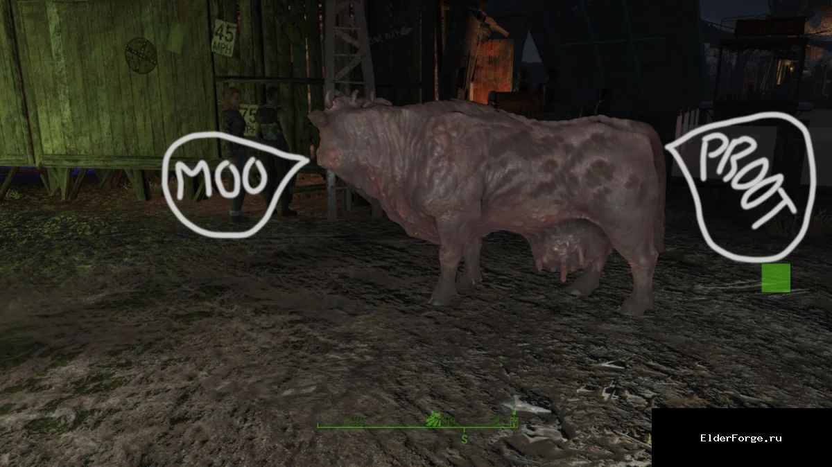 Обложка мода: Брамины — новые животные для фермерства в Fallout 4